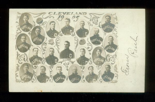 1905 Souvenir Post Card Shop- Cleveland team- Spectacular (2) 1905 Stamps!!