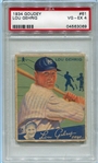 1934 Goudey #61 Lou Gehrig PSA 4