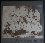 1904 Brandywine Baseball Club - Chester County Pennsylvania Champions Mammoth Plate Cabinet