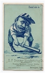 1880s Baseball Theme "Send em in!" Victorian Trade Card 