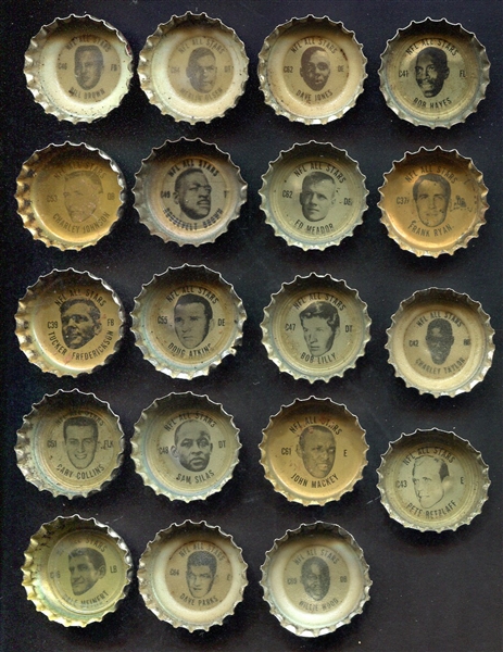 1965 & 1966 NFL Coke Caps Lot of 19