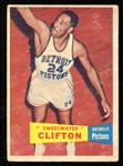 1957 Topps #1 Nat "Sweetwater" Clifton Detroit Pistons