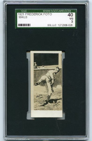 1921 Frederick Foto Walter Mails, Cleveland SGC 40