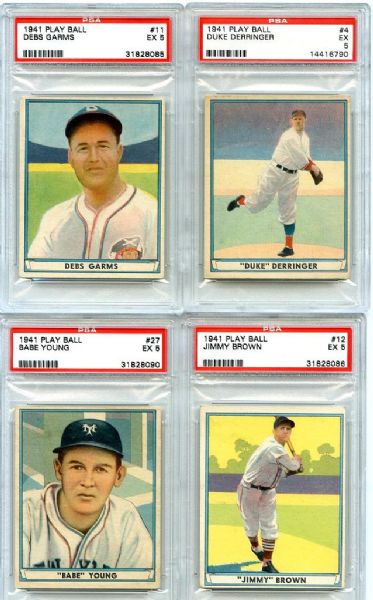 1941 Playball lot of Eight PSA 5s