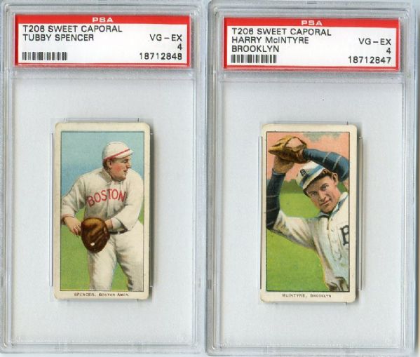 T206 Pair of 150 Series Factory 649 Overprints both PSA 4