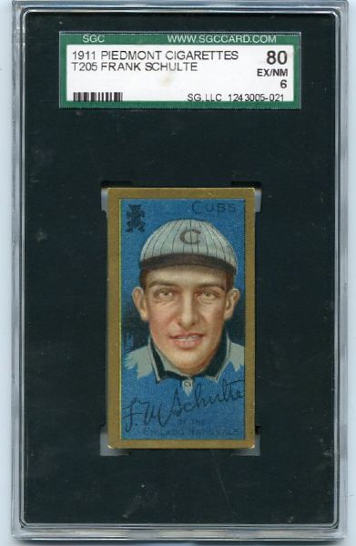 T205 Frank Schulte SGC 80 Highest Graded 1 of 2!
