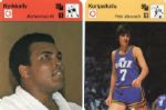 Finnish Sportscaster cards lot of two Pete Maravich and Muhammad Ali