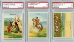 T73 Indian Life in the 60's lot of 22 different cards all PSA graded