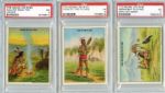 T73 Indian Life in the 60's lot of 22 different cards all PSA graded