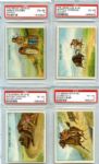 T73 Indian Life in the 60's lot of 22 different cards all PSA graded