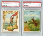 T73 Indian Life in the 60's lot of 22 different cards all PSA graded