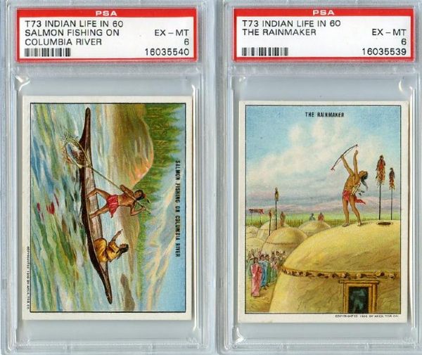 T73 Indian Life in the 60s lot of two PSA 6s