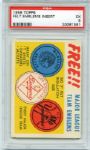 1958 Topps Felt Emblems Insert card PSA 5