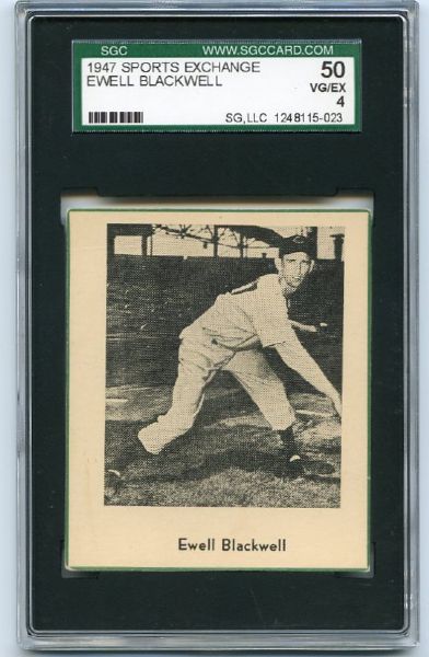 1947 Sports Exchange Ewell Blackwell SGC 50