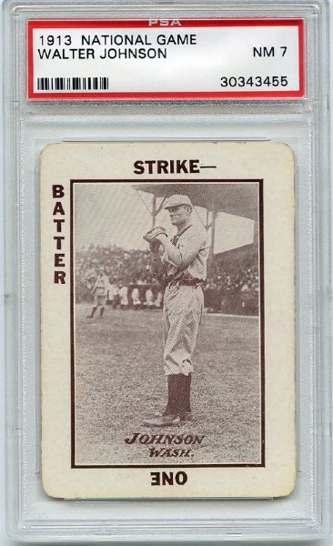 1913 National Game Walter Johnson PSA 7