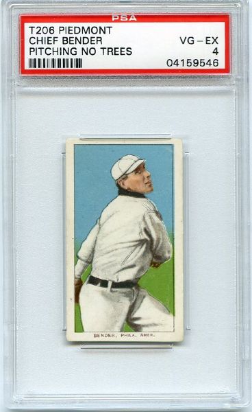 T206 Chief Bender No Trees PSA 4