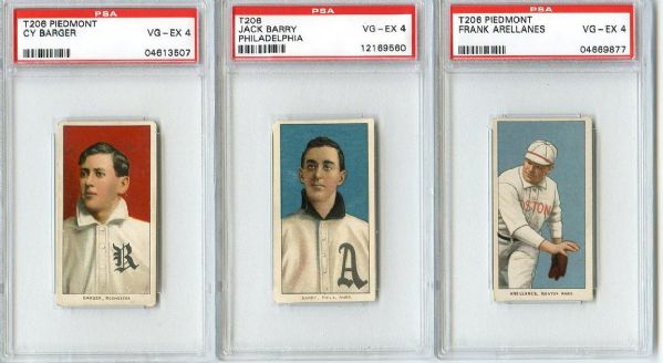 T206 Lot of Six PSA 4s 