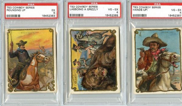 T53 Cowboy Series Six Different All PSA Graded