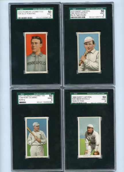 T206 Lot of Four SGC Graded 50s