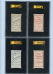 T206 Lot of Four SGC Graded 50's