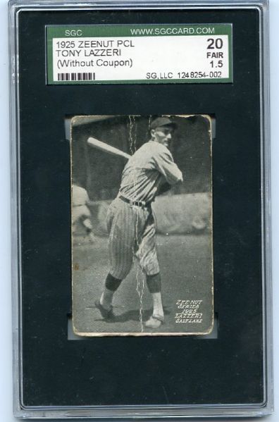 1925 Zeenut Tony Lazzeri SGC 20