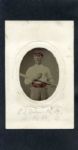 Circa late 1860s Tintype of IDd Base Ball Player with Ball and Bat