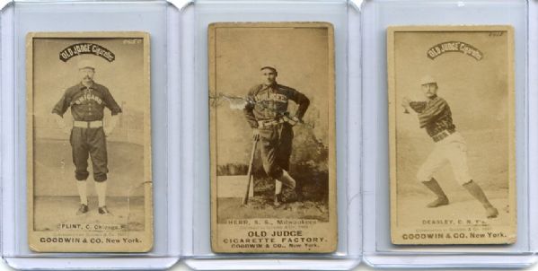 N172 Lot of Three Old Judges One an Uncatalogued Team Variation