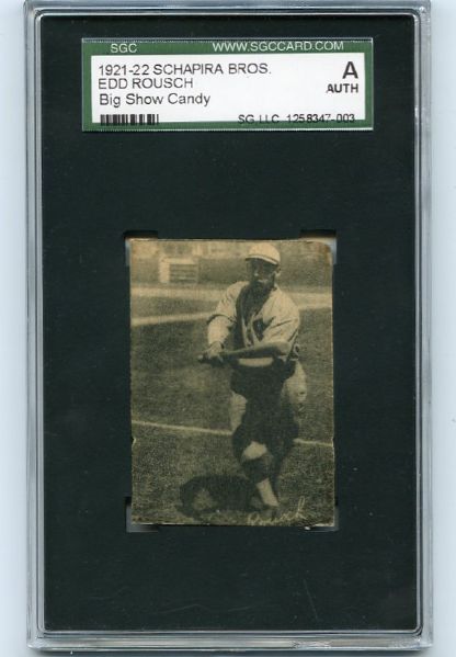 1921-22 Schapira Brothers Big Show Candy Edd Rousch SGC A