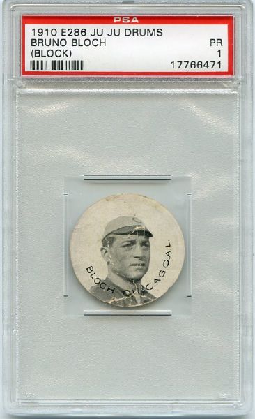 E286 Ju-Ju Drums Bruno Block Chicago White Sox PSA 1