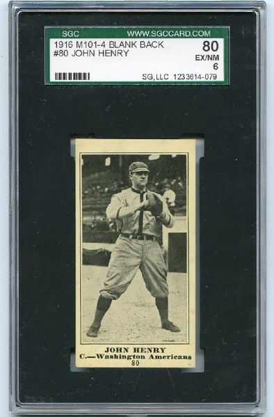 M101-4 #80 John Henry, Washington Senators SGC 80