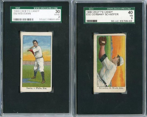E92 Crofts Candy Germany Schaefer SGC 40 and Red Dooin SGC 30