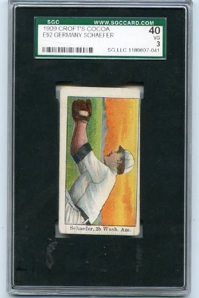 E92 Crofts Cocoa Germany Schaefer SGC 40 with ghost printing at bottom