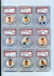 1962 Salada Coin Partial Set of 43 all PSA 8 with one PSA 9