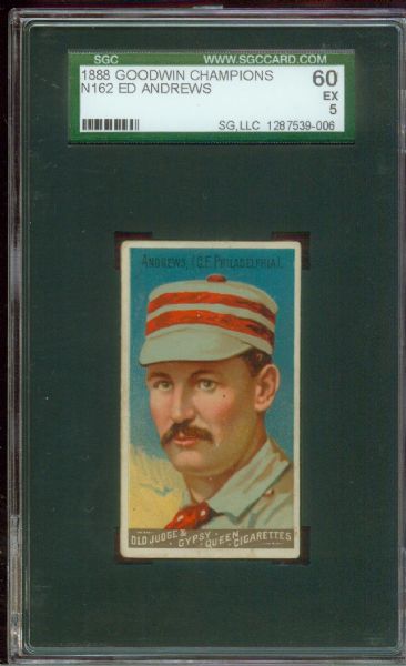 1888 Goodwin Champions N162 Ed Andrews - Stunning SGC 60!!