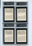 E145 1915 Cracker Jack lot of 19 GAI 7.5 and 7's
