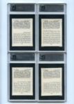 E145 1915 Cracker Jack lot of 19 GAI 7.5 and 7's