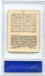 E145 1915 Cracker Jack #57 Walter Johnson, Washington Senators PSA 5