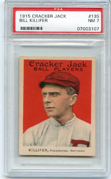E145 1915 Cracker Jack #135 Bill Killifer, Philadelphia Phillies PSA 7