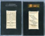 Four Card E-card Lot All Graded E101, E102 & E106