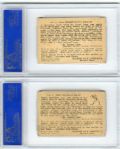 1933 Delong Lot of Two Cards #1 Marty McManus PSA 2 & #9 Bill Urbanski PSA 3