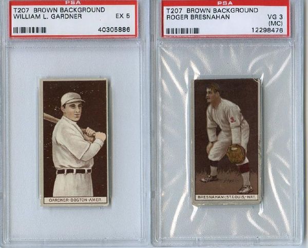 T207 Lot of Five Inc. Bresnahan All PSA Graded