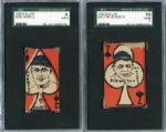 1930's W-UNC Playing Strip Cards Lot of Five SGC Graded