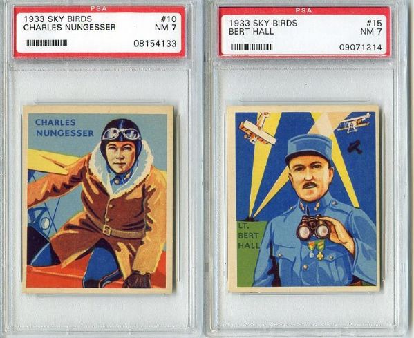 R136 1933 National Chicle Sky Birds Lot of Two PSA 7s