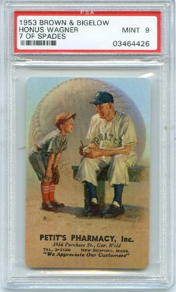1953 Brown & Bigelow Honus Wagner Playing Card PSA 9