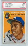 1954 Topps #128 Hank Aaron Rookie Card PSA 7