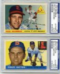 Two 1955 Topps Baseball cards Autographed PSA/DNA Certified
