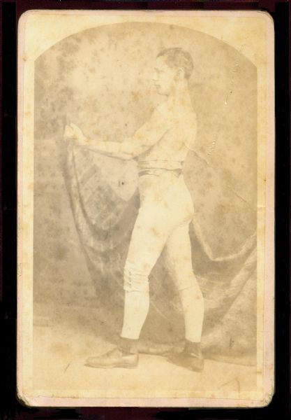 1800s John Donaldson cabinet Photo used for plate in "Portrait Gallery of Pugilists..." Edwards 1894