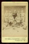 1800s Indiana Baseball Team cabinet card by Oberlin- Ornately dressed w/ lots of equipment
