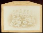 (2) Circa 1890s- 1900s-  Colon BBC cabinet card w/bats, gloves catchers gear etc...& Big Prairie OH cabinet