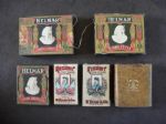 Lot of Six Vintage Cigarette Boxes Including Helmar, Recruit & Fatima
